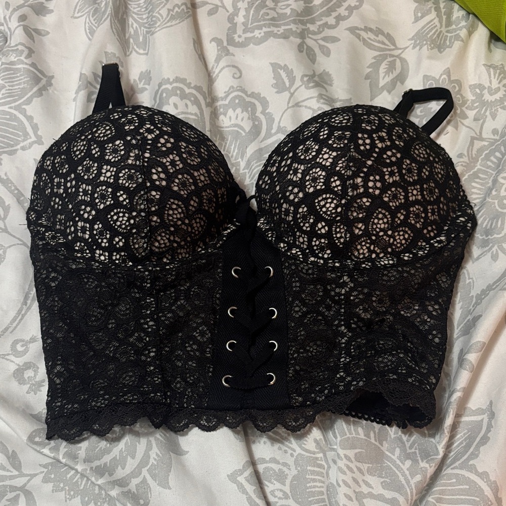 Victoria's Secret Black Lace Bustier